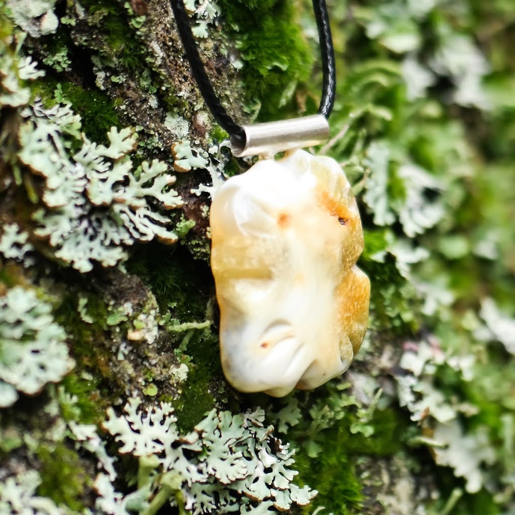 Pendant Made of Natural Baltic Amber Piece