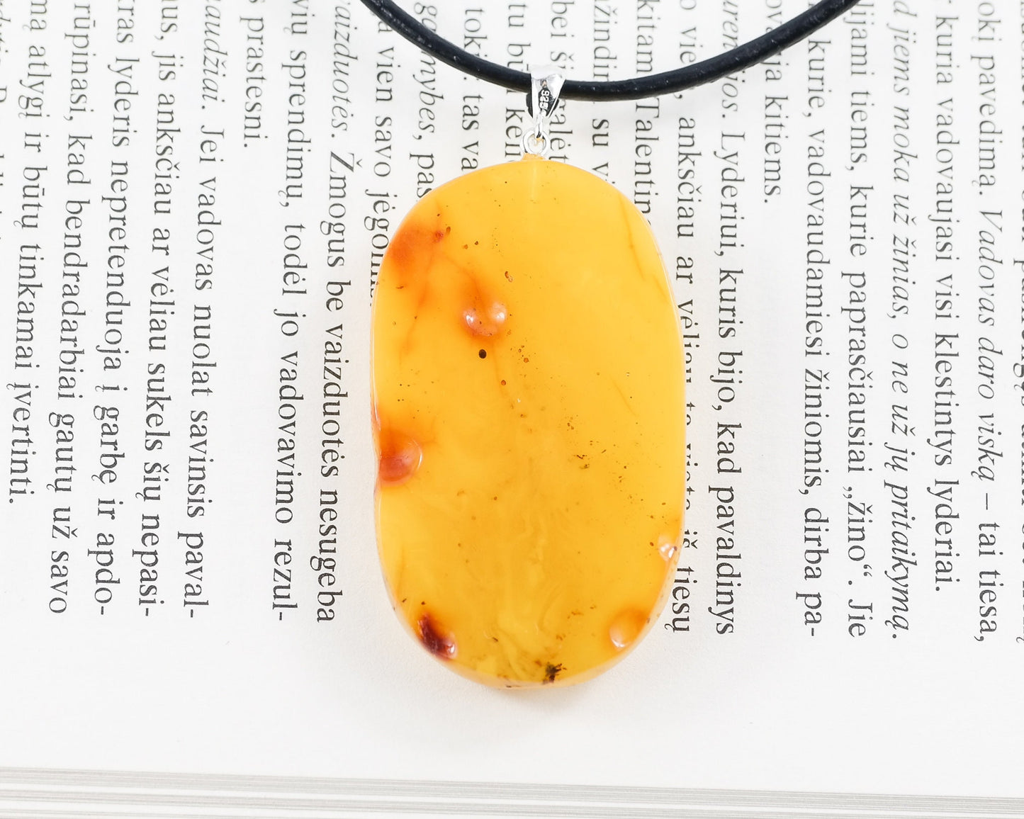 Hand Carved Baltic Amber Amulet of Maiden