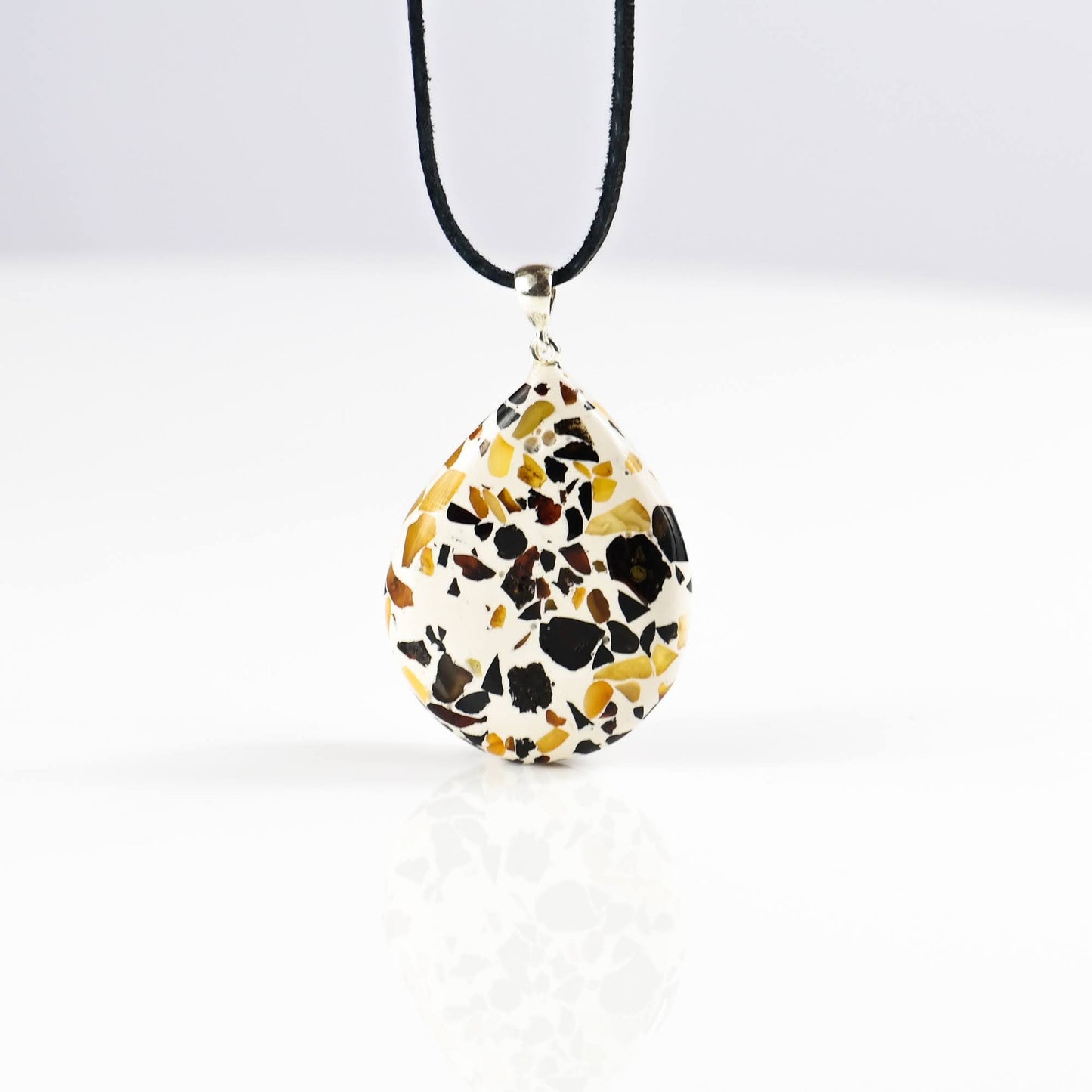 Mosaic Amber Pendant