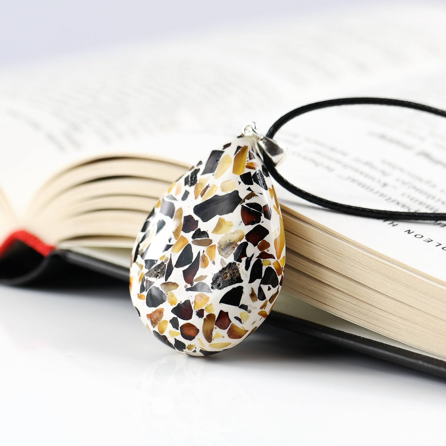 Mosaic Amber Amulet