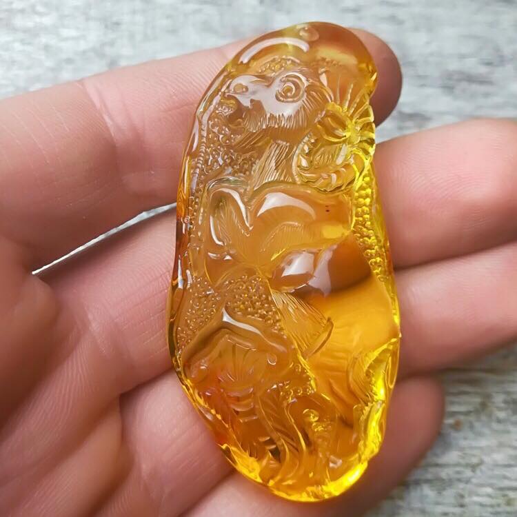 Baltic amber carving
