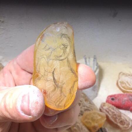 Baltic amber carving