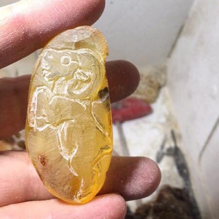 Baltic amber carving