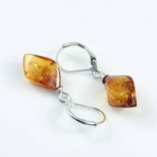 Amber Teardrop Earrings