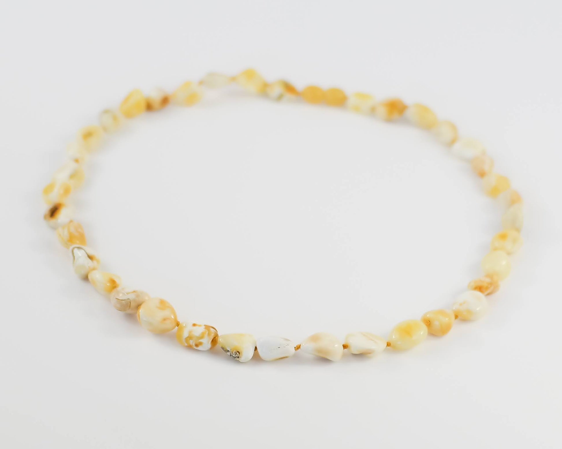 Yellow Matt Baltic Amber Neckalce