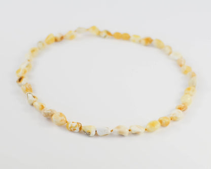 Yellow Matt Baltic Amber Neckalce