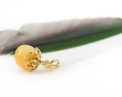 Natural Amber Nugget Pendant
