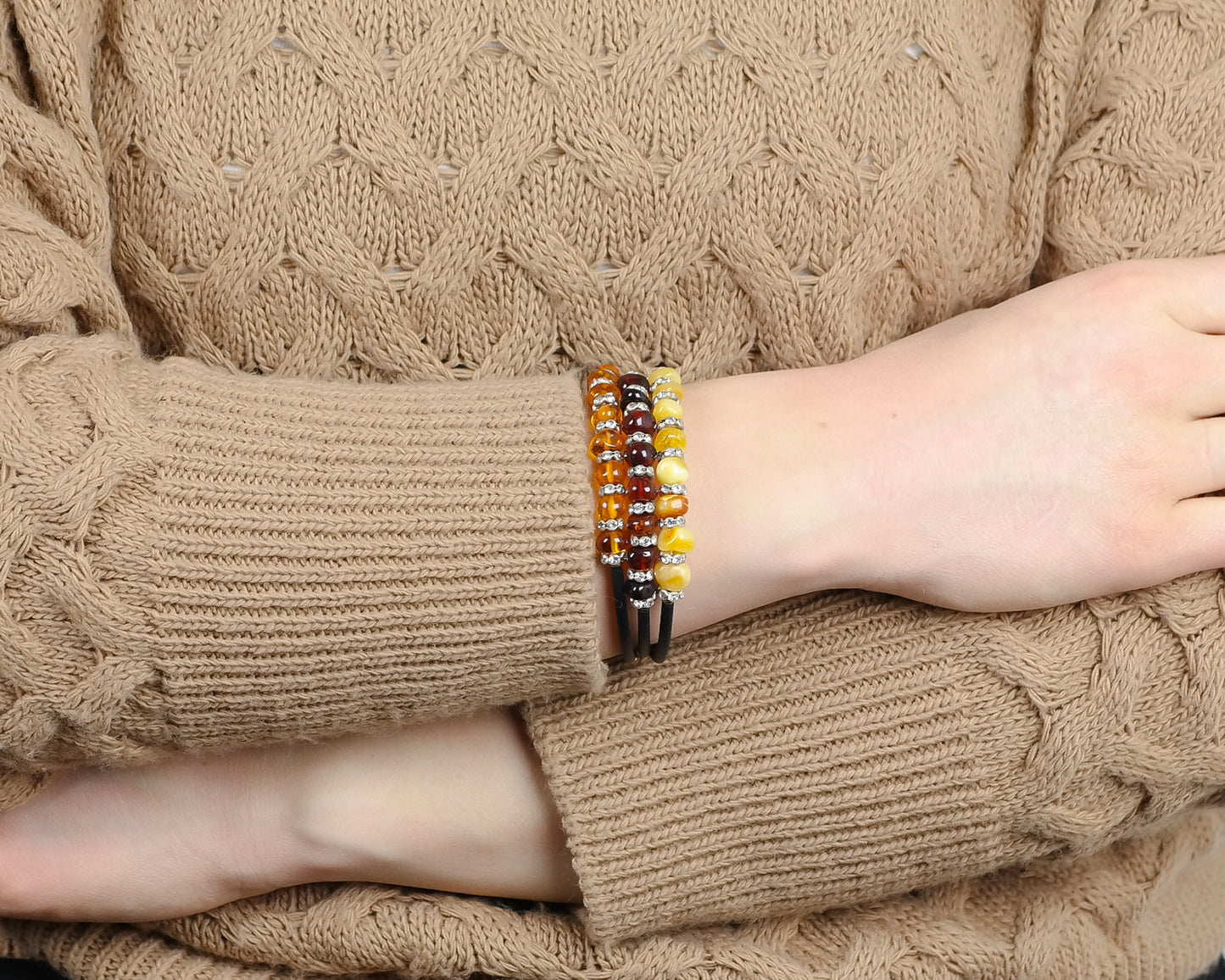 Spiral Amber Bracelet