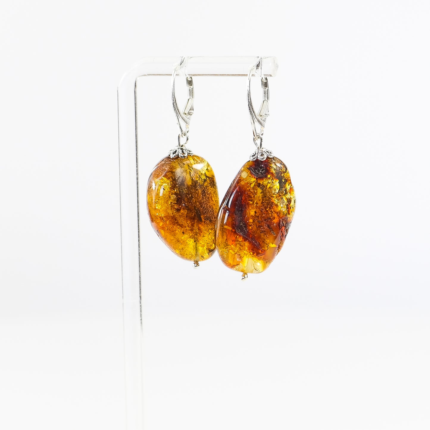 Baltic Amber Nugget Earrings