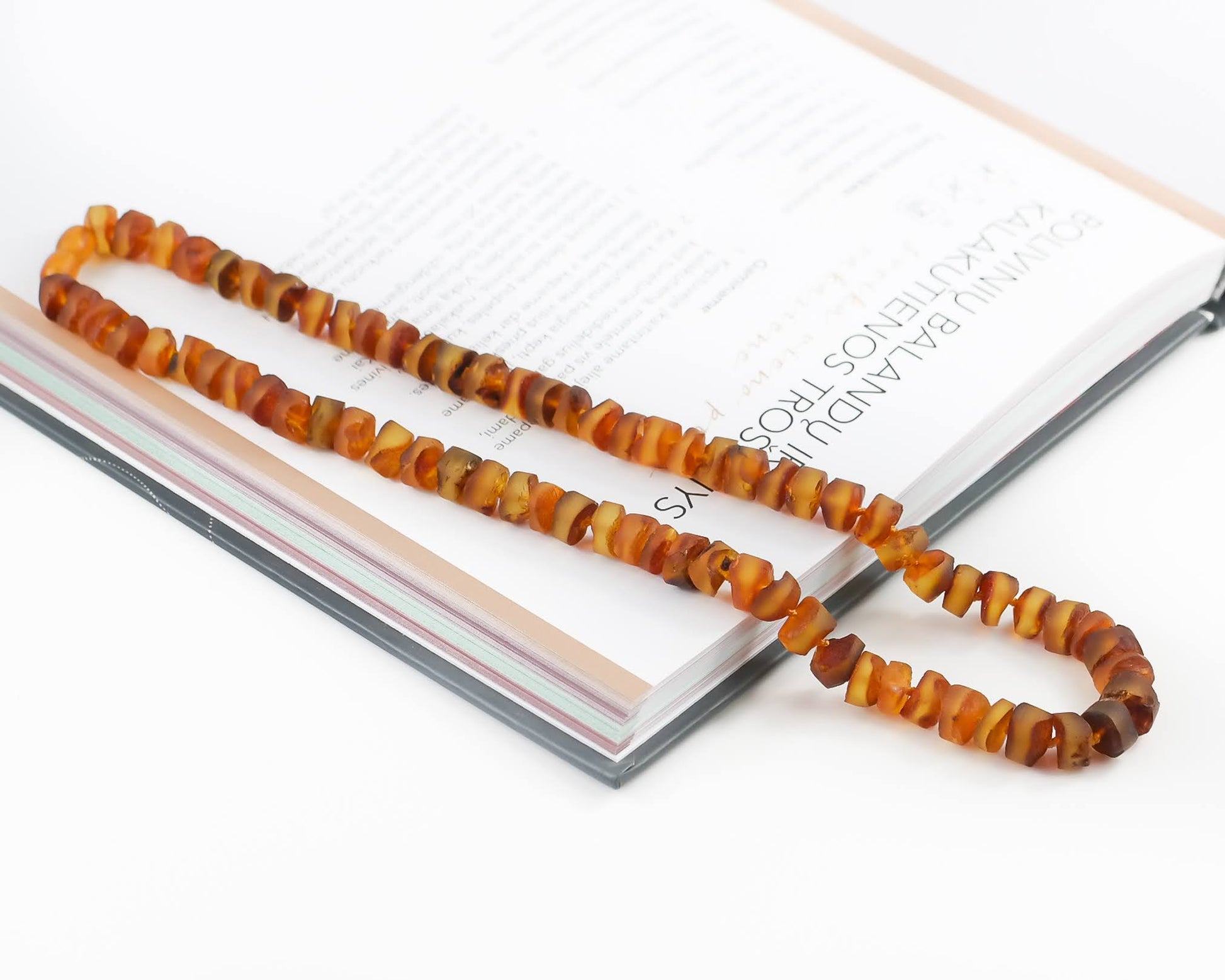 Tube Style Amber Necklace