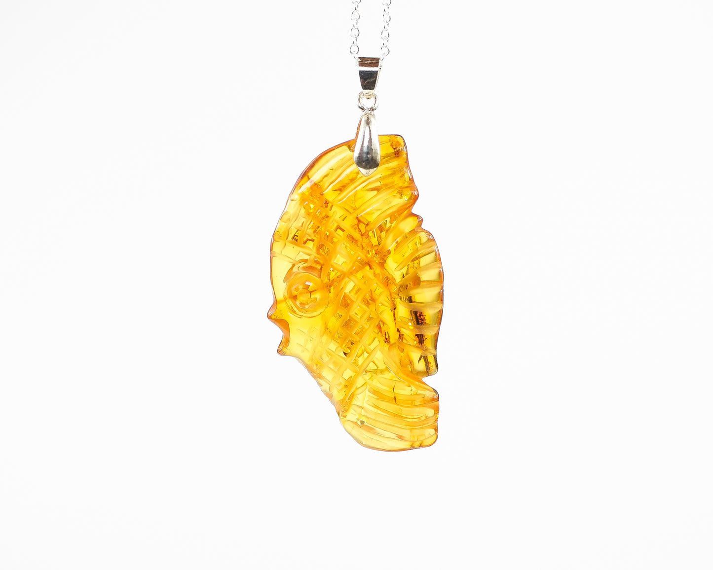 Baltic Amber Carving Of Fish