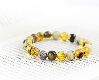 Baltic Amber Bracelet With Sludge Inclusions