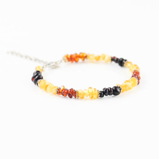 Amber Bracelet On Wire