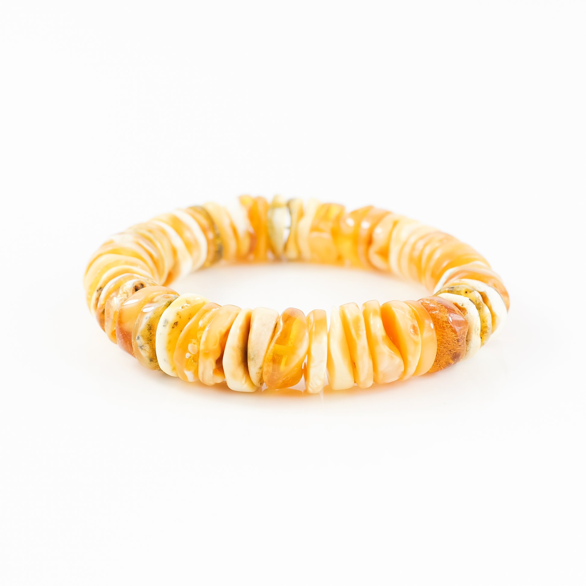Tube Bead Amber Bracelet