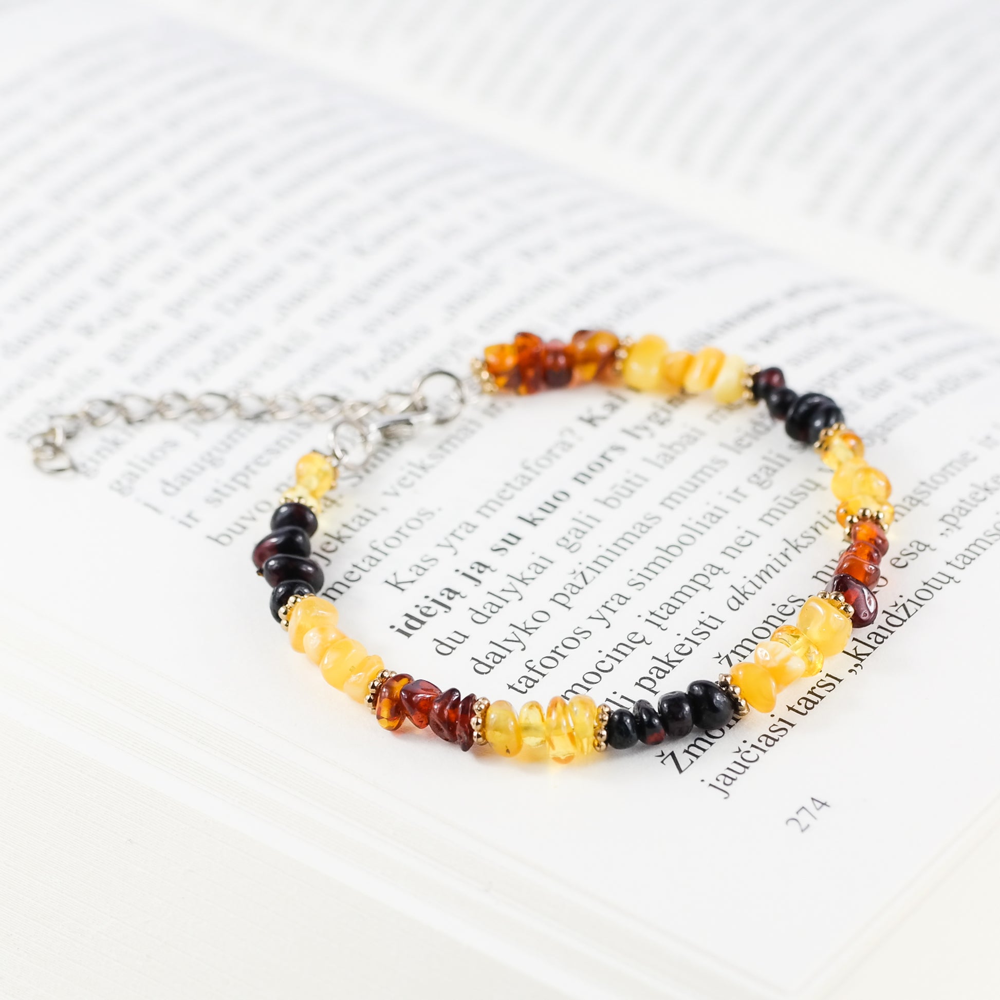 Wire Amber Bracelet