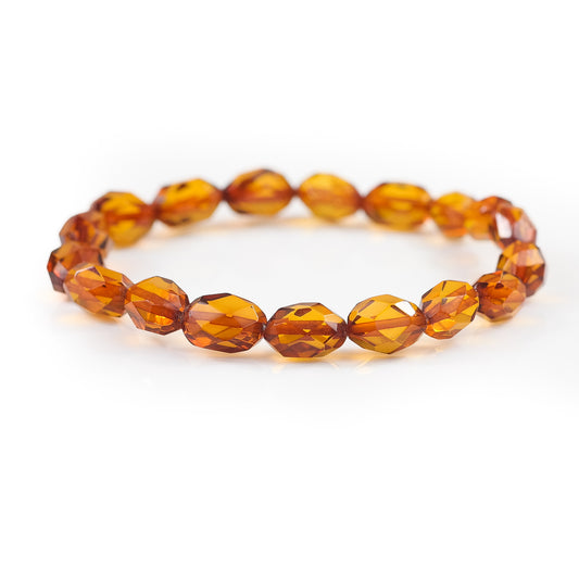 Faceted Baltic Amber Bracelet