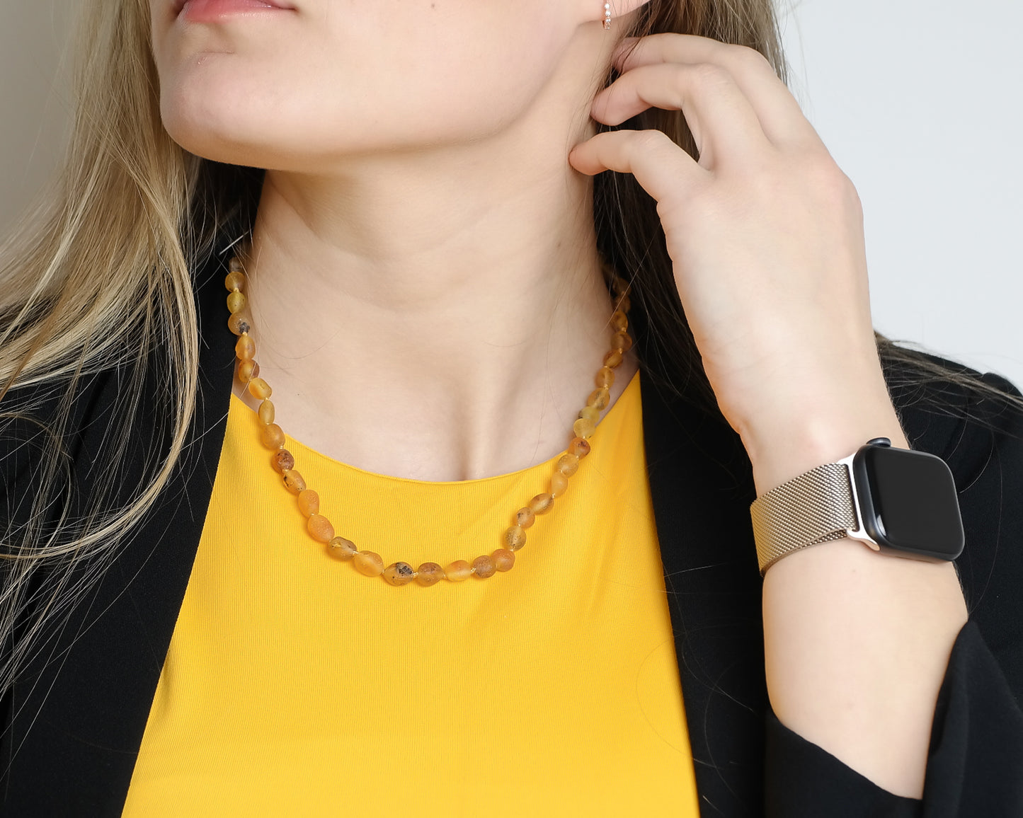 Unpolished Baltic Amber Necklace