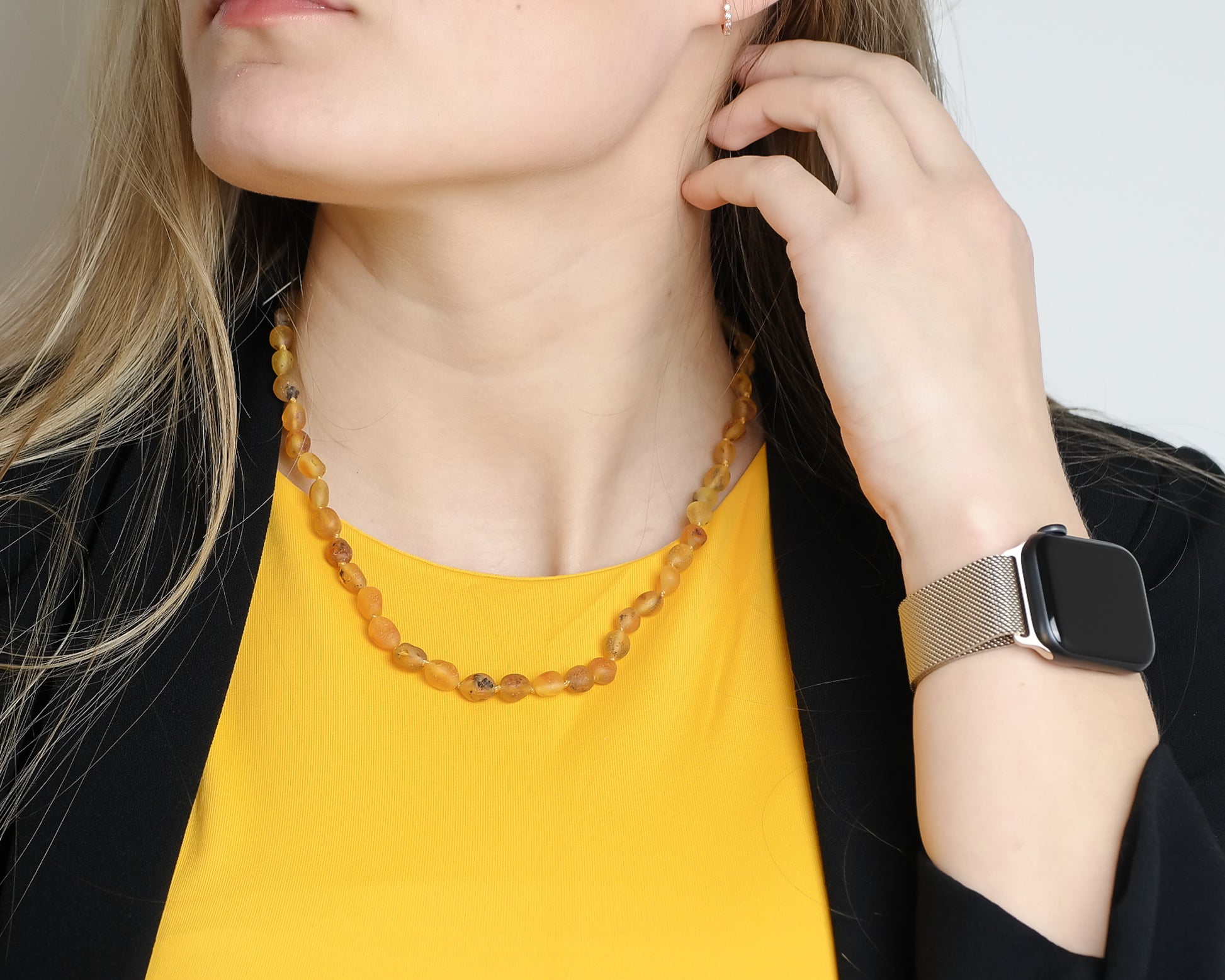 Unpolished Baltic Amber Necklace