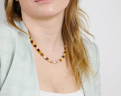 Baltic Amber Teardrop Bead Necklace