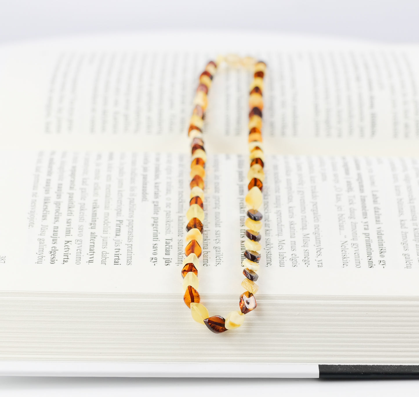 Baltic Amber Teardrop Bead Necklace