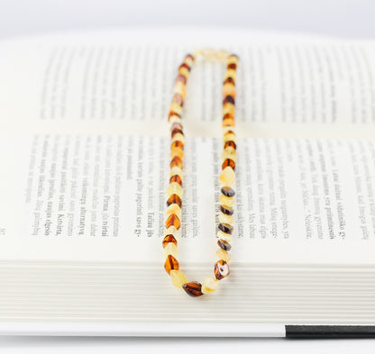 Baltic Amber Teardrop Bead Necklace