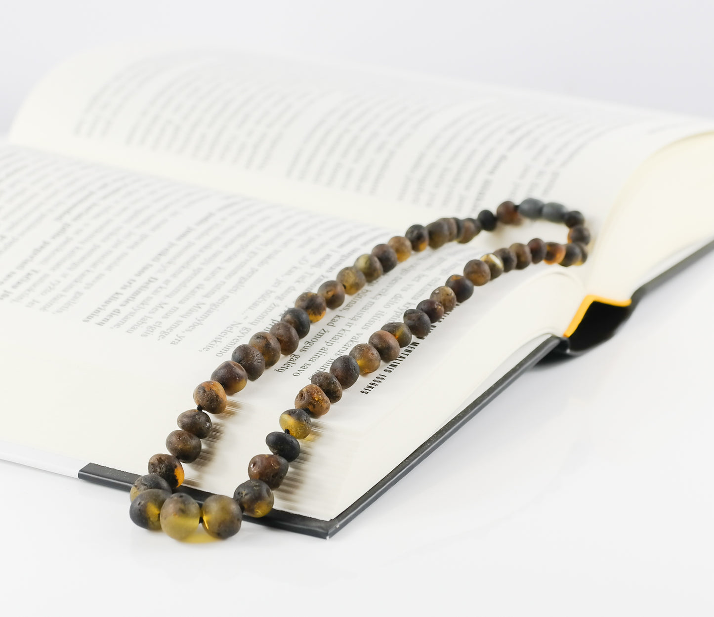 Unpolished Dark Amber Necklace