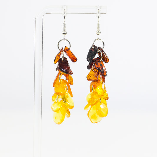 Baltic Amber Earrings Grapes