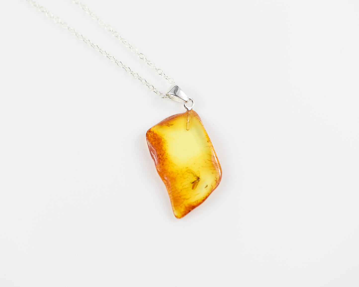 Amber pendant with insect