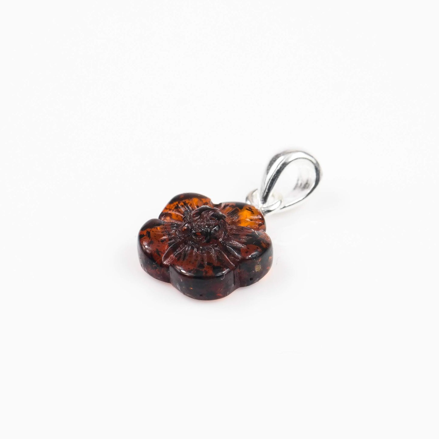Floral Amber Pendant