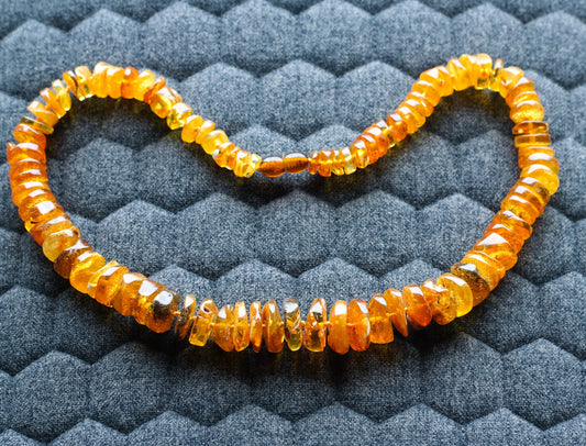 Baltic Amber Necklace Tube Bead