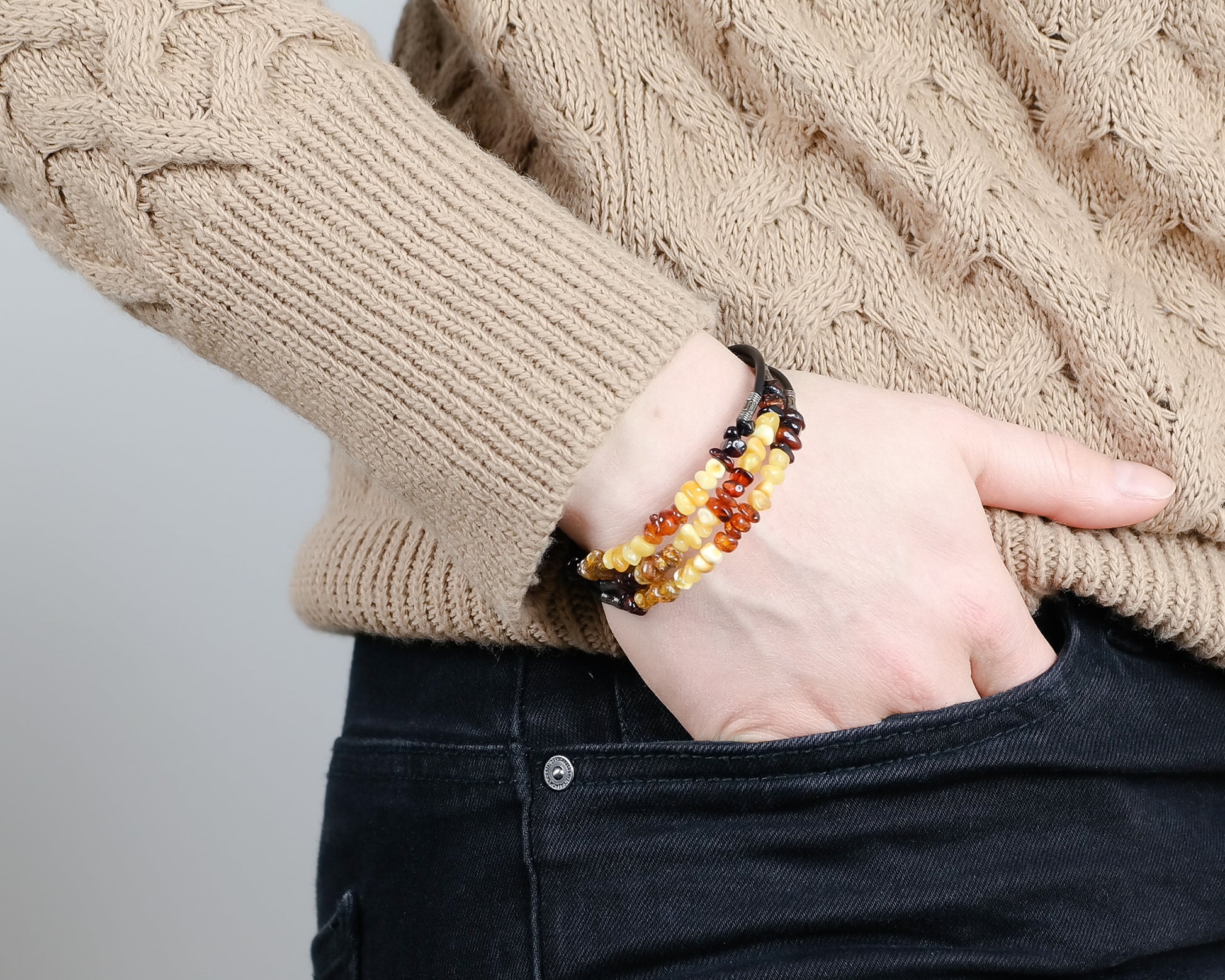 Twisted Amber Bracelet