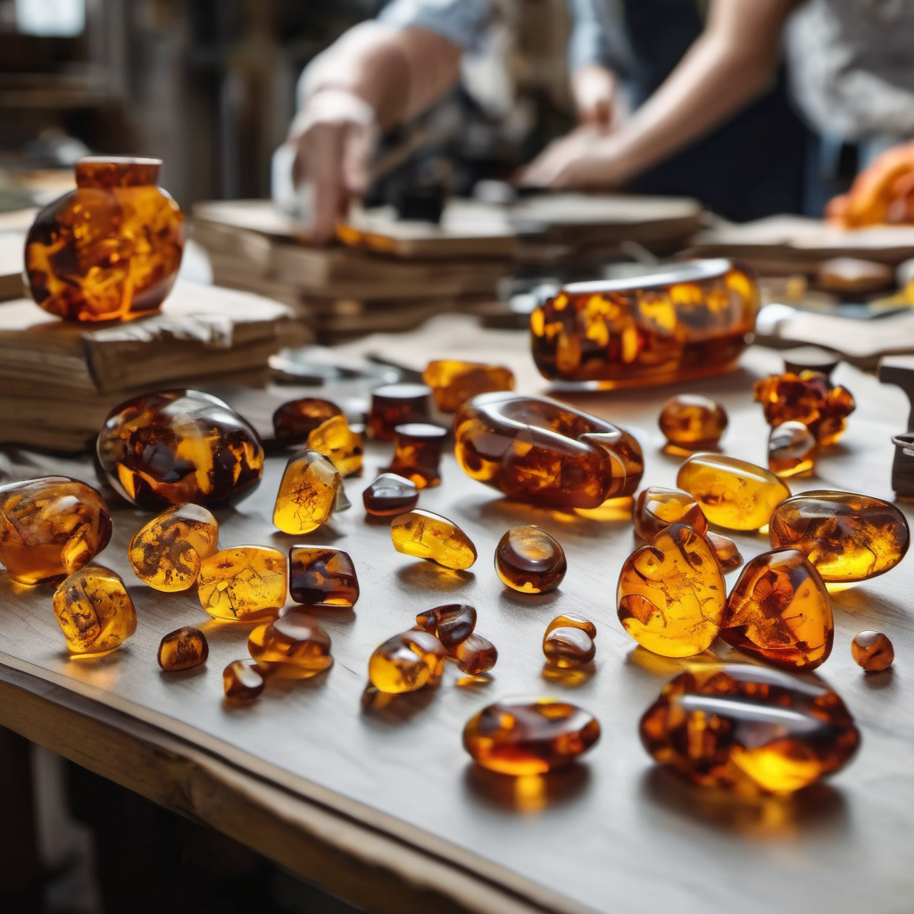 Baltic amber raw stones