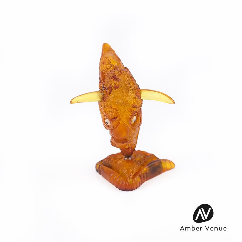 Ox Statue Zodiac Amber