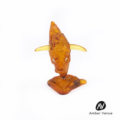 Ox Statue Zodiac Amber