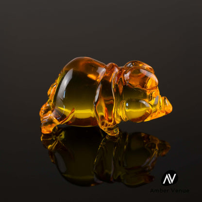Amber Figurine Pig