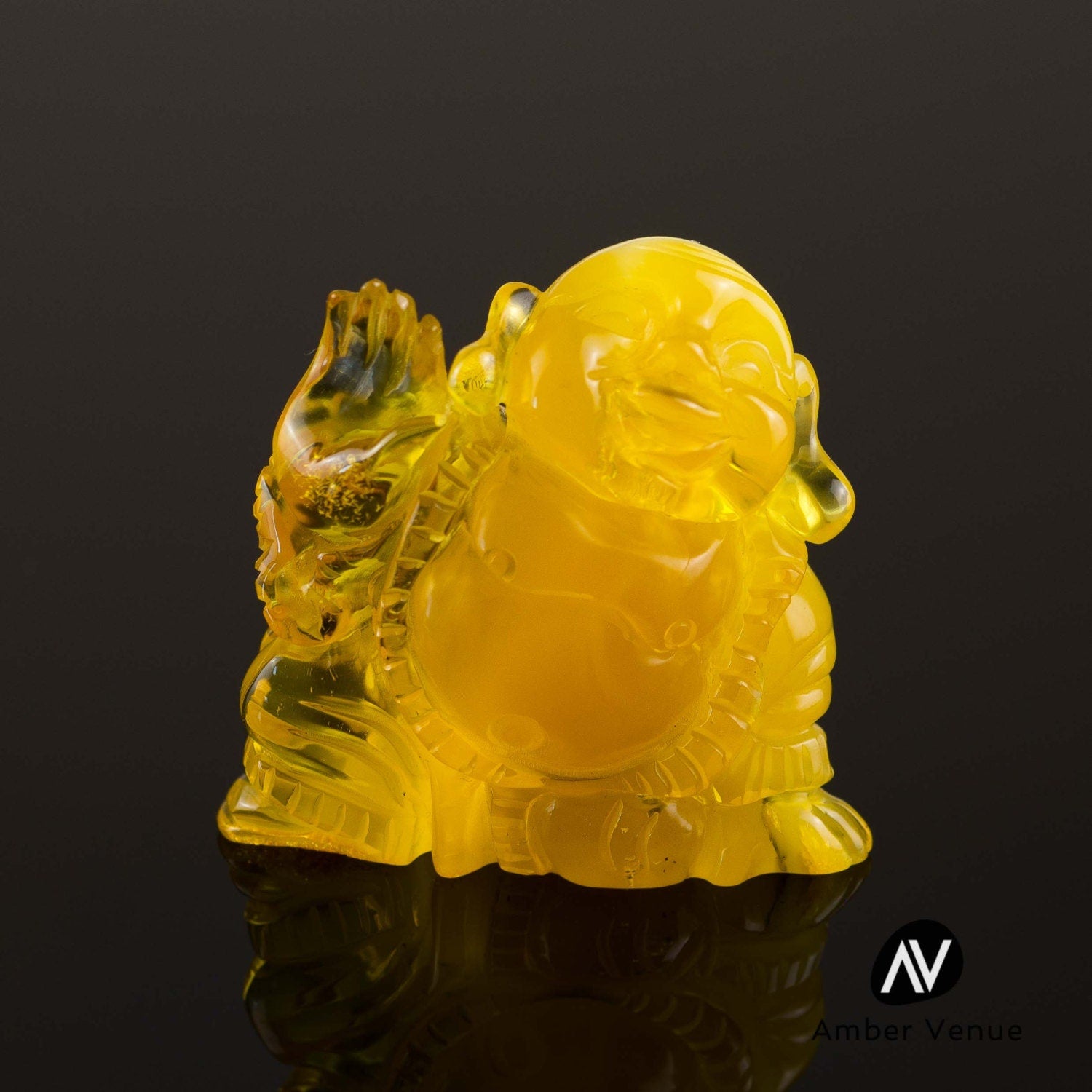 Baltic Amber Carving Buddha