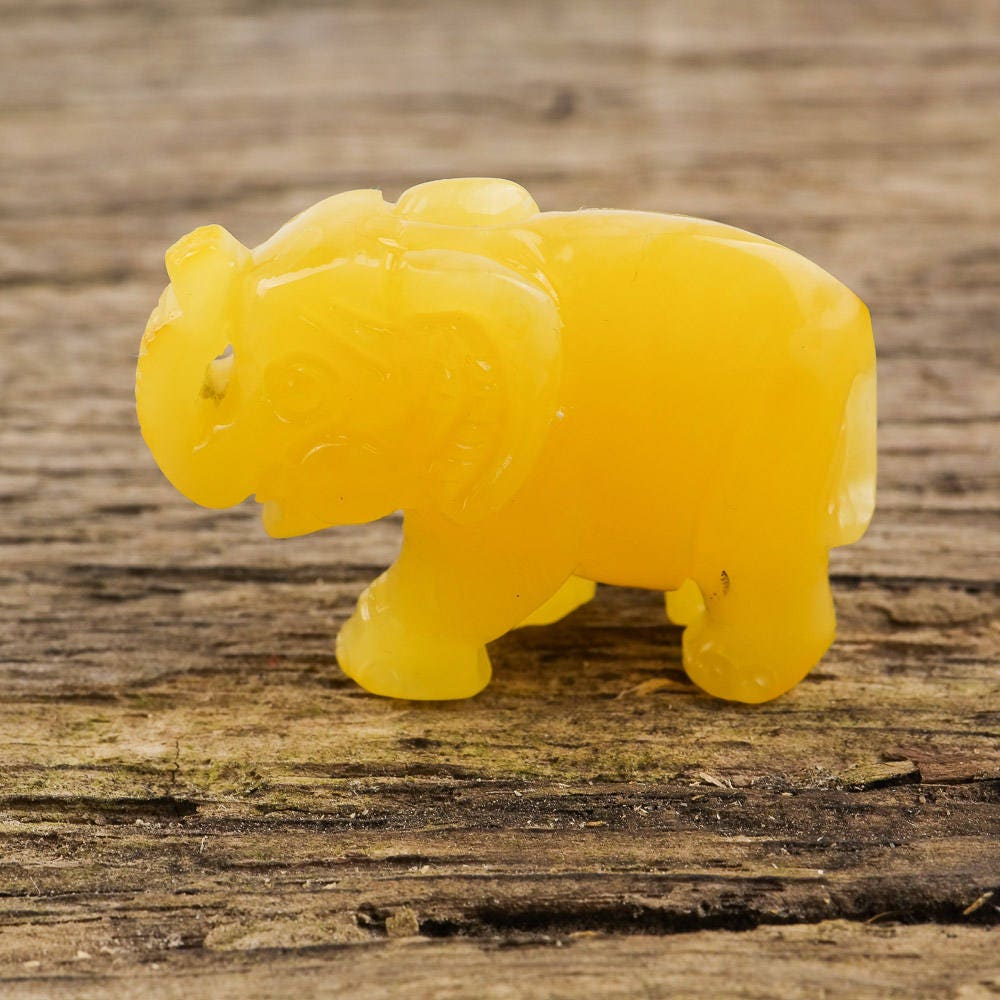 Mini Statue Elephant Amber