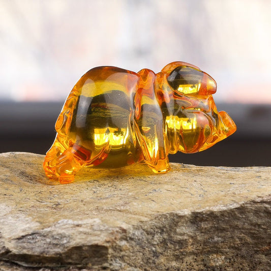 Amber Carving Pig