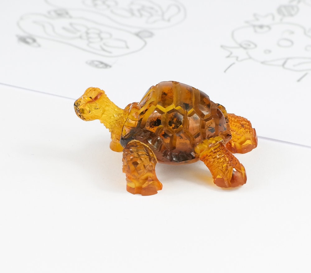 Turtle Amber Figurine
