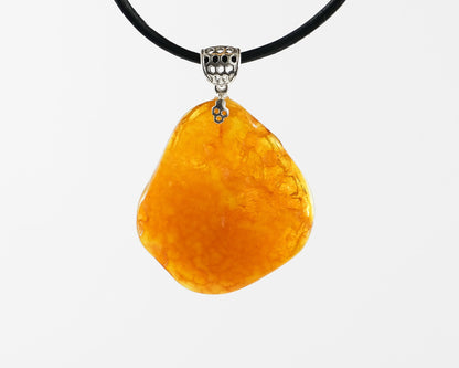 Cute Baltic Amber Pendant of Lilly