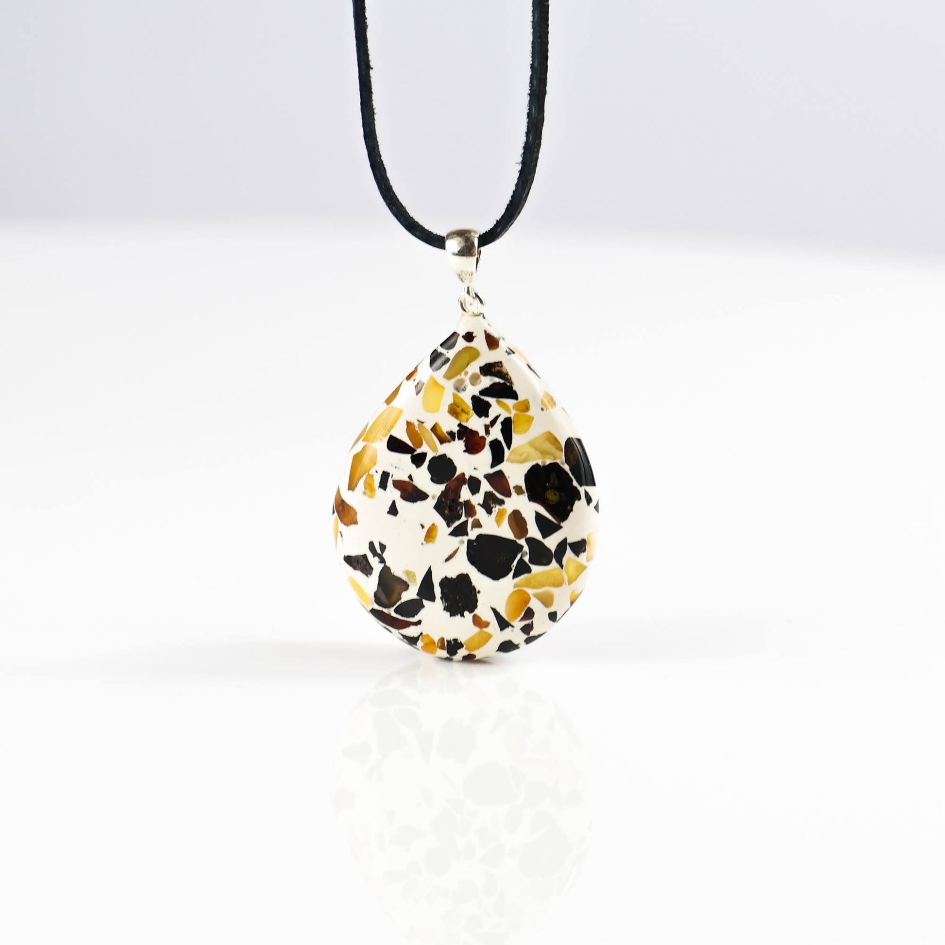 Mosaic Amber Pendant